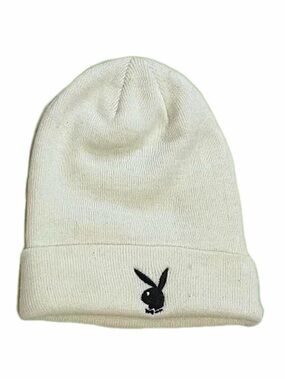PLAYBOY X PACSUN Bunny Knit Beanie - Cream